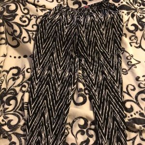Black and white patterned pants